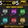 Wolf Twitch Sub Badges Fierce & Evolving Loyalty Badges