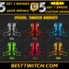 Pistol Twitch Sub Badges Pack (6 Tiers) Custom Gun Design for Streamers