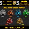 Bull Thor Twitch Sub Badges 6 Tier Color Set | Custom Gaming